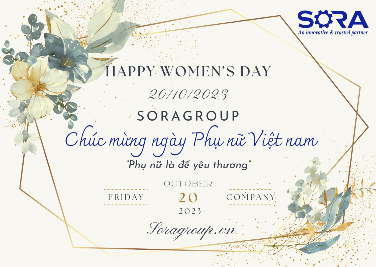 Chào mừng ngày 20/10 - Ngày phụ nữ Việt Nam