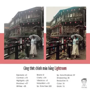 Công thức chỉnh màu Lightroom 1