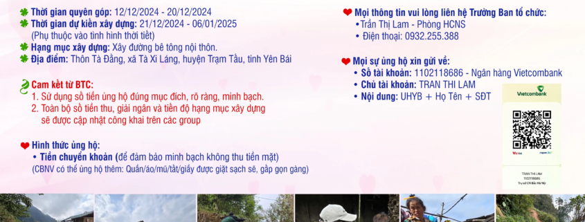 THƯ NGỎ CHƯƠNG TRÌNH THIỆN NGUYỆN NĂM 2024